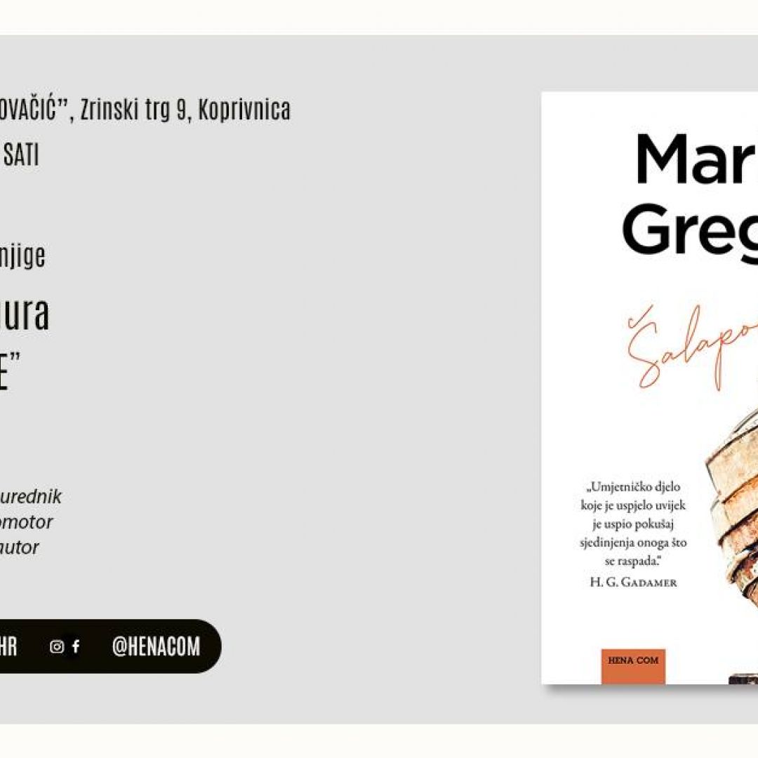 Predstavljanje knjige Marka Gregura, “Šalaporte”